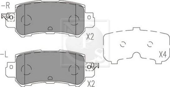 NPS M361A20 - Гальмівні колодки, дискові гальма autocars.com.ua