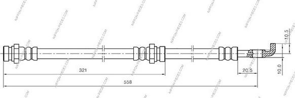 NPS M370A11 - Тормозной шланг autodnr.net