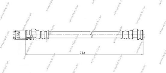 NPS M370A50 - Гальмівний шланг autocars.com.ua