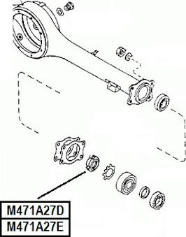 NPS M471A27D - Комплект підшипника маточини колеса autocars.com.ua