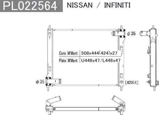 NPS N156N120 - Радиатор, охлаждение двигателя avtokuzovplus.com.ua