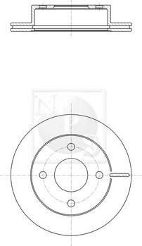NPS N330N59 - Тормозной диск avtokuzovplus.com.ua