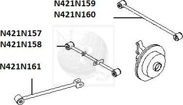 NPS N421N159 - Рычаг подвески колеса avtokuzovplus.com.ua