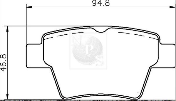NPS P361A05 - Гальмівні колодки, дискові гальма autocars.com.ua