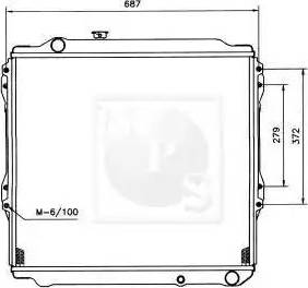 NPS T156A109 - Радіатор, охолодження двигуна autocars.com.ua