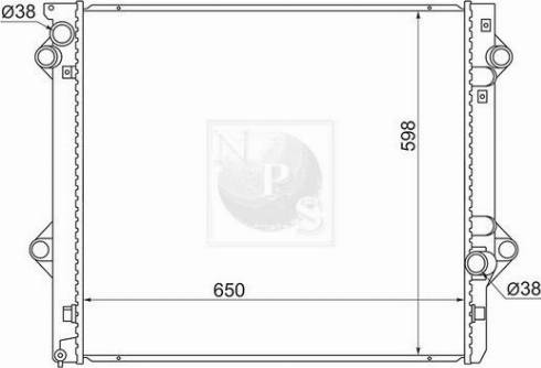 NPS T156A172 - Радіатор, охолодження двигуна autocars.com.ua