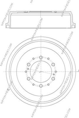 NPS T340A07 - Гальмівний барабан autocars.com.ua