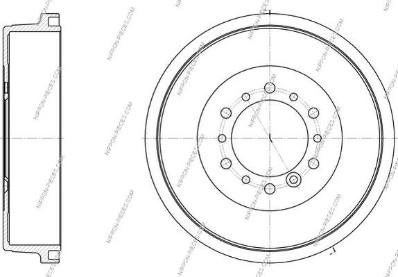 NPS T340A16 - Гальмівний барабан autocars.com.ua