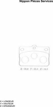 NPS T360A10 - Тормозные колодки, дисковые, комплект avtokuzovplus.com.ua