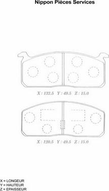 NPS T360A24 - Тормозные колодки, дисковые, комплект autodnr.net