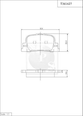 NPS T361A27 - Гальмівні колодки, дискові гальма autocars.com.ua