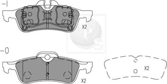 NPS T361A30 - Гальмівні колодки, дискові гальма autocars.com.ua