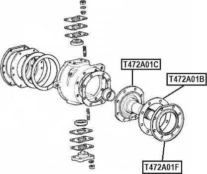 NPS T472A01F - Ремкомплект, шворінь поворотного кулака autocars.com.ua