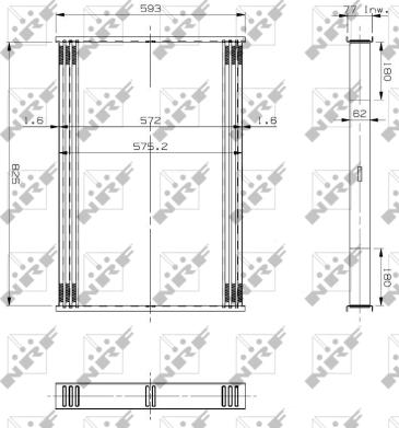 NRF 19309 - Сітка радіатора, інтеркулер autocars.com.ua