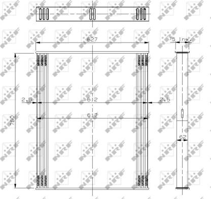 NRF 19345 - Сітка радіатора, інтеркулер autocars.com.ua