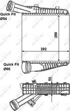 NRF 30198 - Интеркулер autocars.com.ua