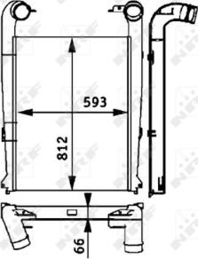 NRF 30216 - Интеркулер, теплообменник турбины avtokuzovplus.com.ua