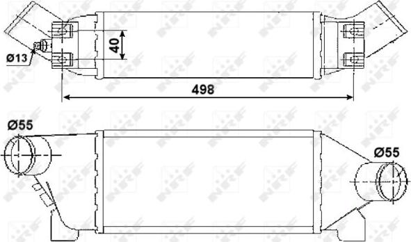 NRF 30259 - Интеркулер, теплообменник турбины avtokuzovplus.com.ua