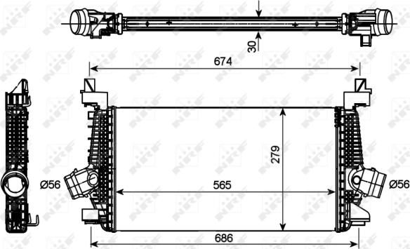 NRF 30269 - Интеркулер autocars.com.ua