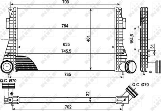 NRF 30290 - Интеркулер autocars.com.ua