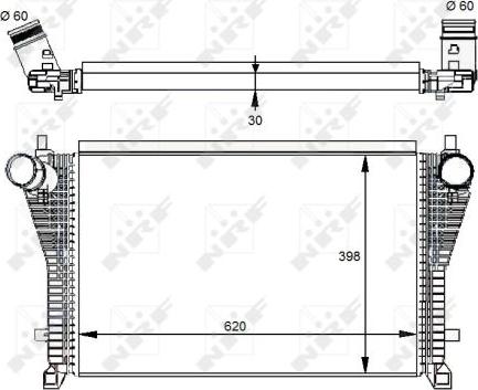 NRF 30291 - Интеркулер autocars.com.ua