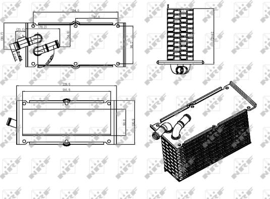 NRF 30292 - Интеркулер, теплообменник турбины avtokuzovplus.com.ua