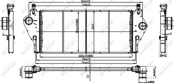 NRF 30432 - Интеркулер autocars.com.ua