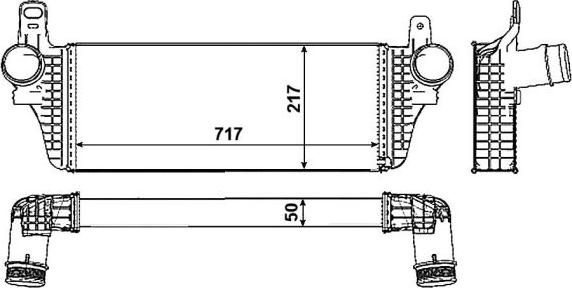 NRF 30466 - Интеркулер autocars.com.ua