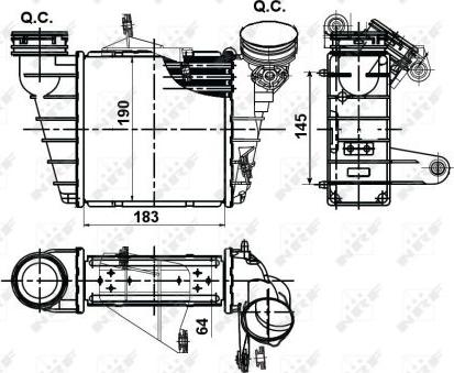 NRF 30476 - Интеркулер autocars.com.ua