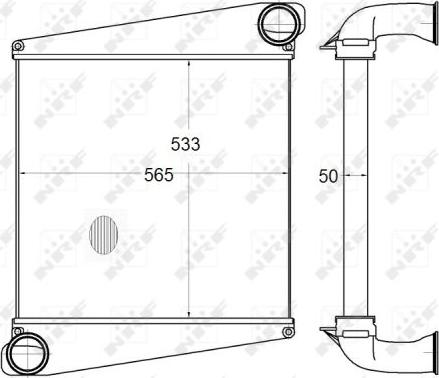 NRF 30555 - Интеркулер, теплообменник турбины avtokuzovplus.com.ua
