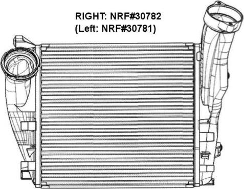 NRF 30782 - Интеркулер, теплообменник турбины avtokuzovplus.com.ua