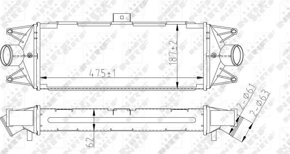 NRF 30879 - Интеркулер, теплообменник турбины avtokuzovplus.com.ua