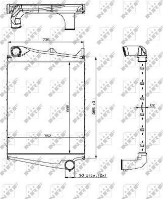 NRF 309003 - Интеркулер autocars.com.ua