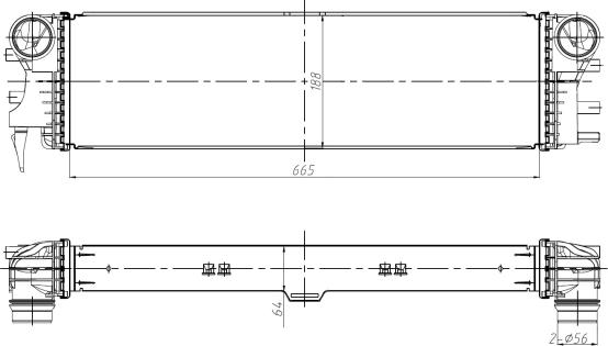 NRF 309037 - Интеркулер autocars.com.ua