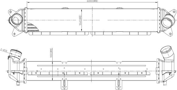 NRF 309060 - Интеркулер, теплообменник турбины avtokuzovplus.com.ua