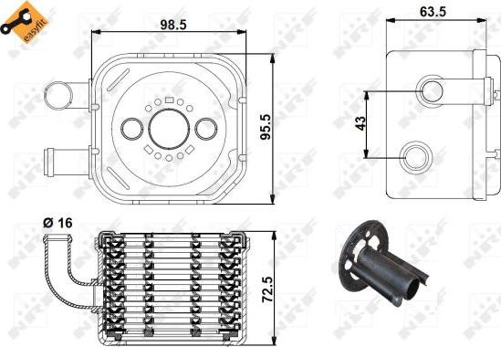 NRF 31170 - Масляний радіатор, рухове масло autocars.com.ua