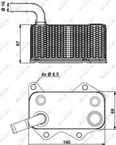 NRF 31172 - Масляний радіатор, рухове масло autocars.com.ua