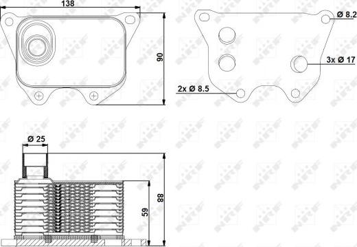 NRF 31173 - Масляный радиатор, двигательное масло avtokuzovplus.com.ua