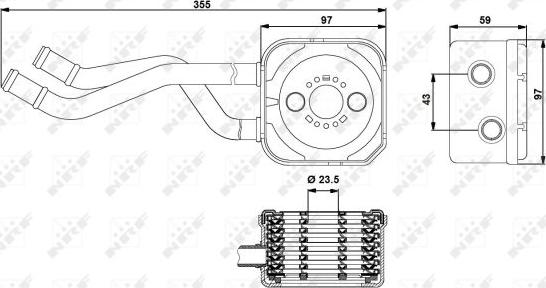 NRF 31175 - Масляний радіатор, рухове масло autocars.com.ua