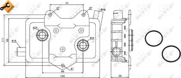 NRF 31180 - Масляний радіатор, рухове масло autocars.com.ua