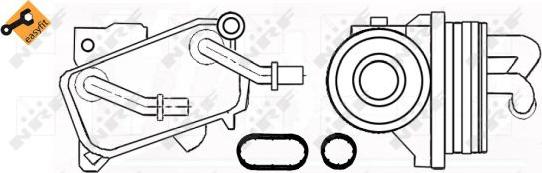 NRF 31182 - Масляний радіатор, рухове масло autocars.com.ua