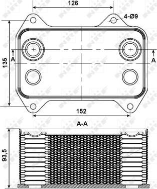 NRF 31195 - Масляний радіатор, рухове масло autocars.com.ua