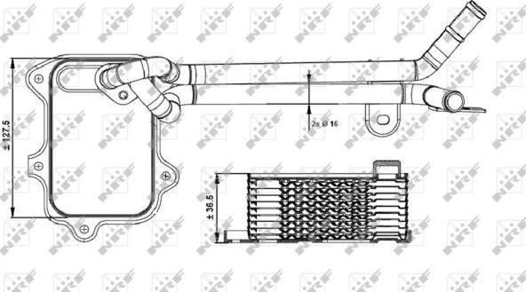 NRF 31261 - Масляний радіатор, рухове масло autocars.com.ua