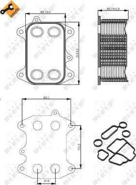 NRF 31263 - Масляний радіатор, рухове масло autocars.com.ua