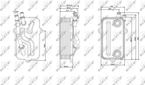 NRF 31268 - Масляний радіатор, автоматична коробка передач autocars.com.ua