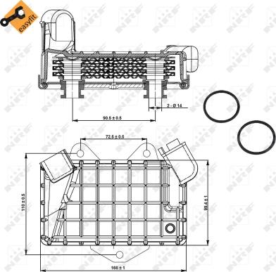 NRF 31274 - Масляний радіатор, рухове масло autocars.com.ua