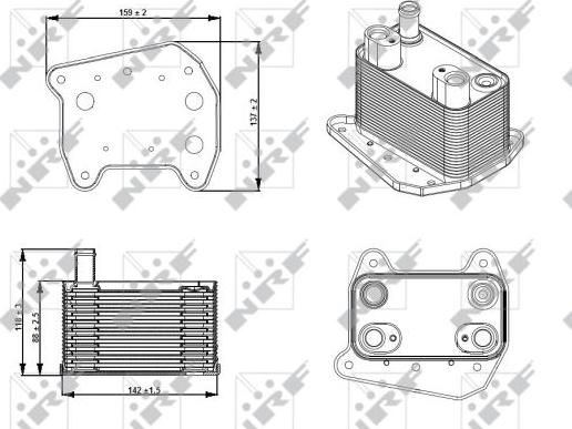 NRF 31276 - Масляный радиатор, двигательное масло avtokuzovplus.com.ua