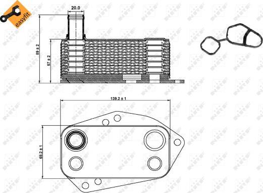 NRF 31278 - Масляний радіатор, рухове масло autocars.com.ua