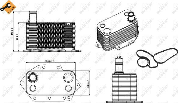 NRF 31281 - Масляний радіатор, рухове масло autocars.com.ua