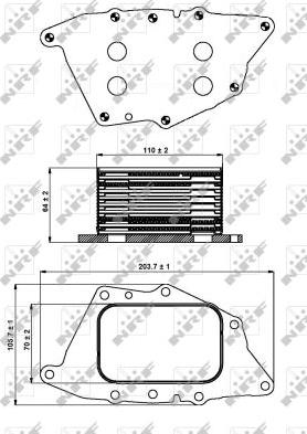 NRF 31287 - Масляный радиатор, двигательное масло avtokuzovplus.com.ua